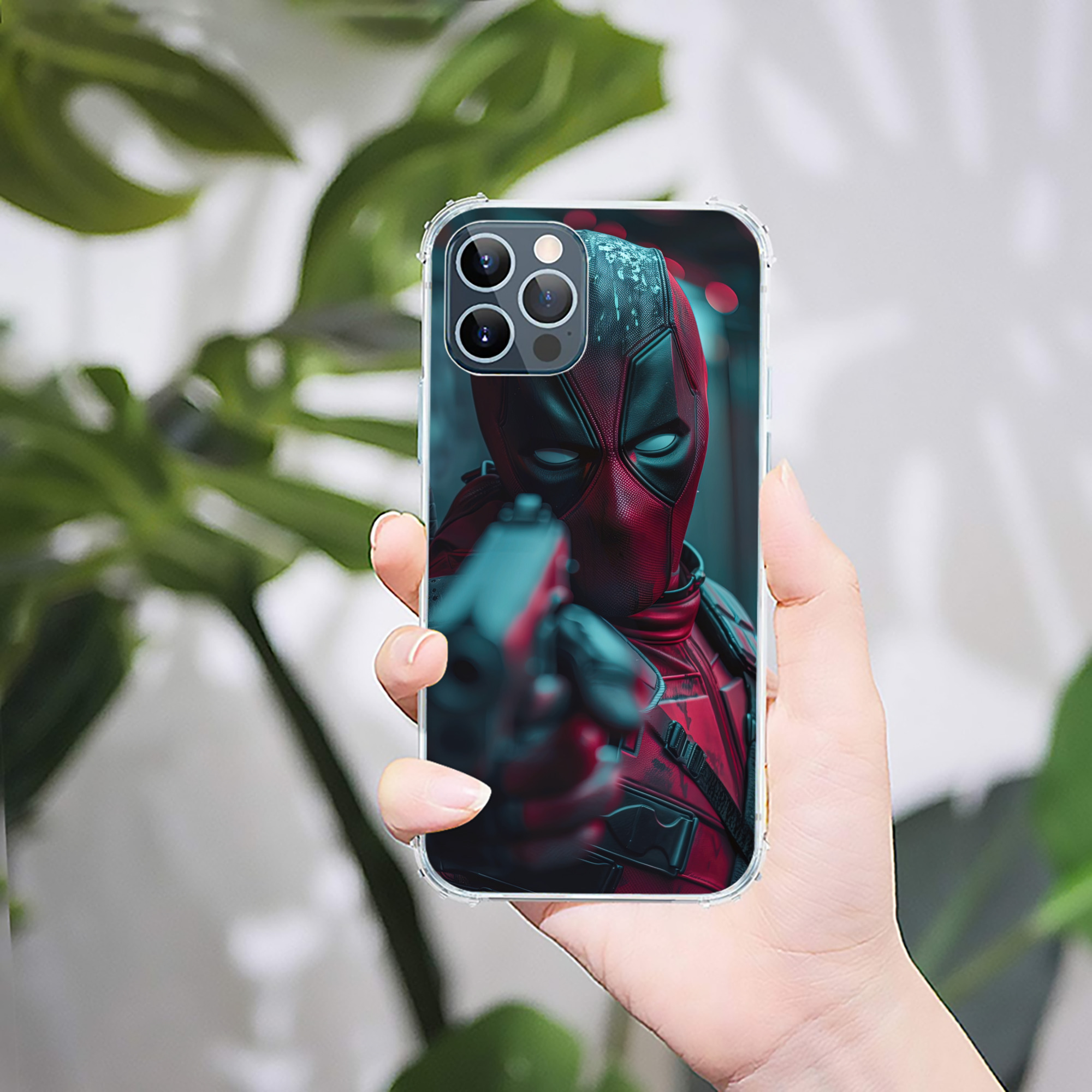 （画像用） Deadpool デッドプール 【iPhone 12シリーズ対応】透明スマホケース（クリアソフトケース）
